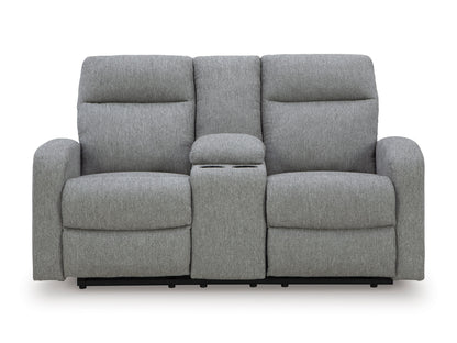 Moreau Place Double Reclining Loveseat with Console