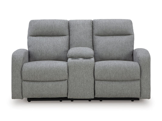Moreau Place Double Reclining Loveseat with Console - alternate view