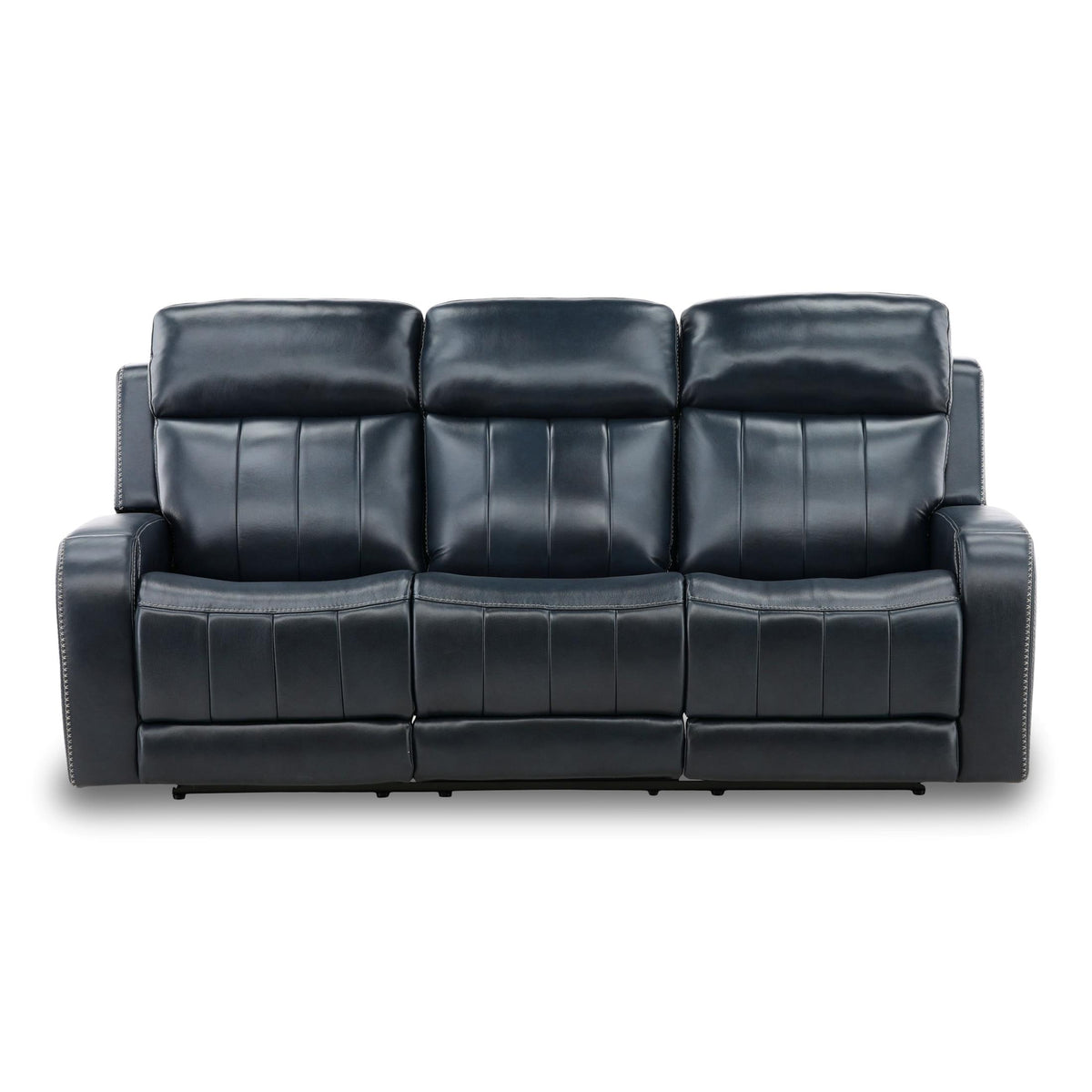 Hampton Leather Home Theater Sofa Ocean
