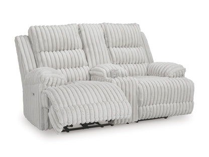 Technique Double Reclining Power Loveseat with Console