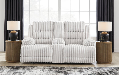 Technique Double Reclining Power Loveseat with Console