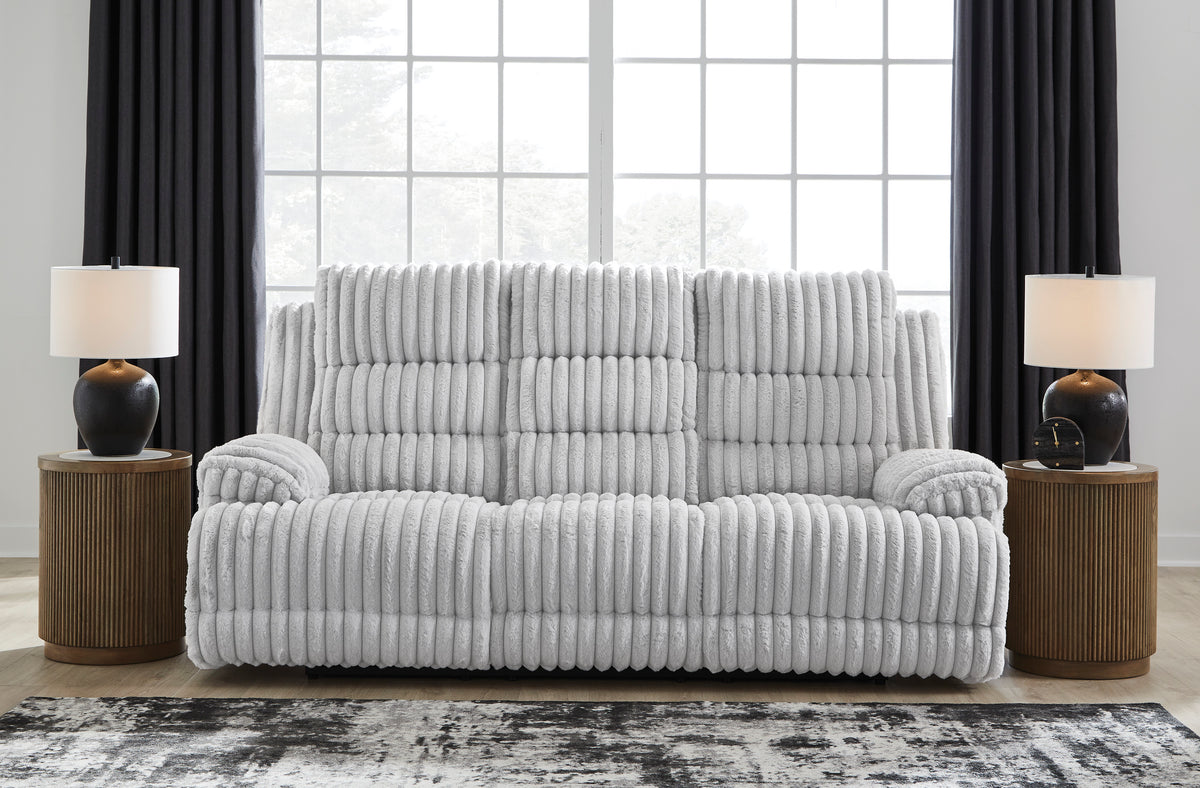 Technique Reclining Power Sofa with Drop Down Table