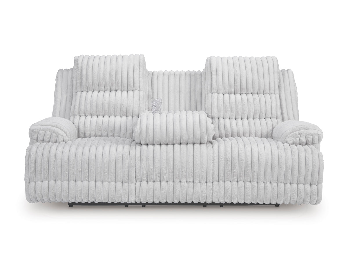 Technique Reclining Power Sofa with Drop Down Table Alloy