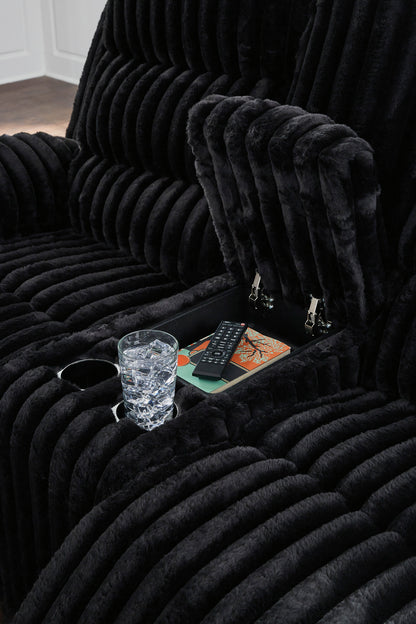 Technique Double Reclining Power Loveseat with Console