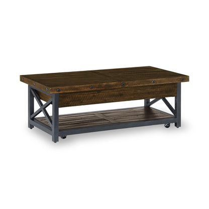 Flexsteel Harlow Lift-Top Cocktail Brown