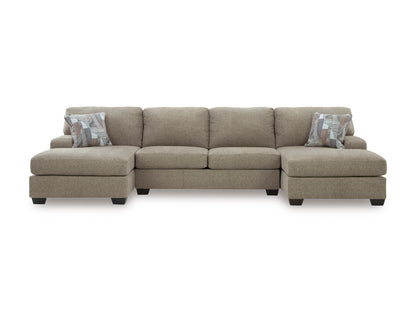 Newellen 3-Piece Sectional with Double Chaise Hemp