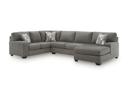 Newellen 3-Piece Right-Facing Sectional with Chaise Greystone