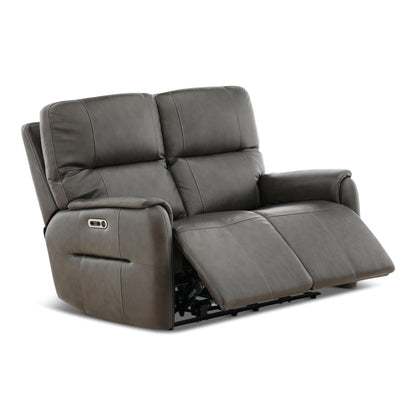 Flexsteel Walker Leather Power Reclining Loveseat