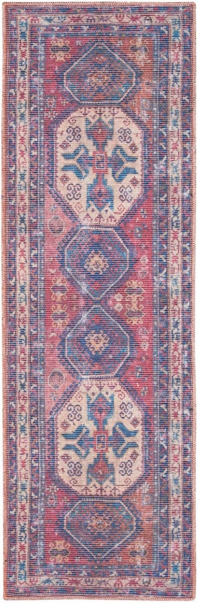 NC1 Washable 2'2" x 8' Rug Red