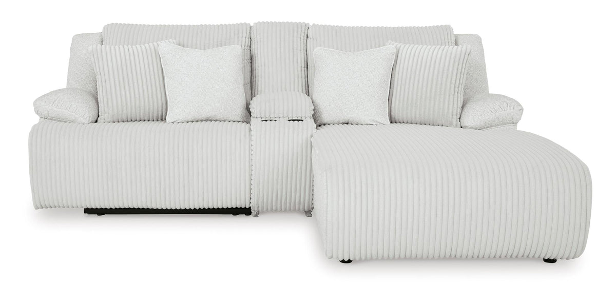 Top Tier Right Facing 3-Piece Reclining Sectional Sofa with Chaise Alloy