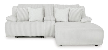 Top Tier Right Facing 3-Piece Reclining Sectional Sofa with Chaise Alloy