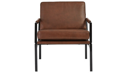 Puckman Accent Chair Brown Silver