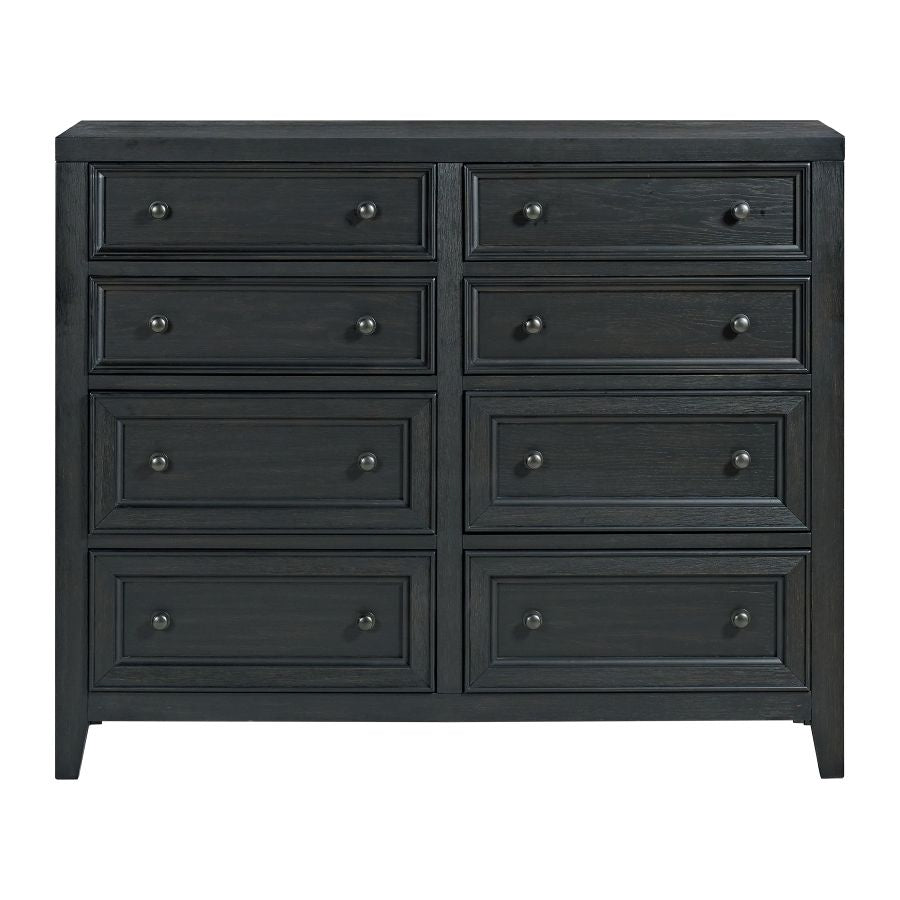Reed 8 Drawer Dresser-Black