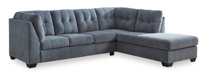 Ashley Marleton 2-Piece Sectional with Chaise Denim Right-Facing