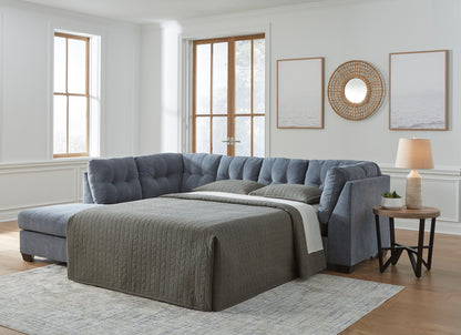 Ashley Marleton 2-Piece Sleeper Sectional with Chaise Denim Left-Facing