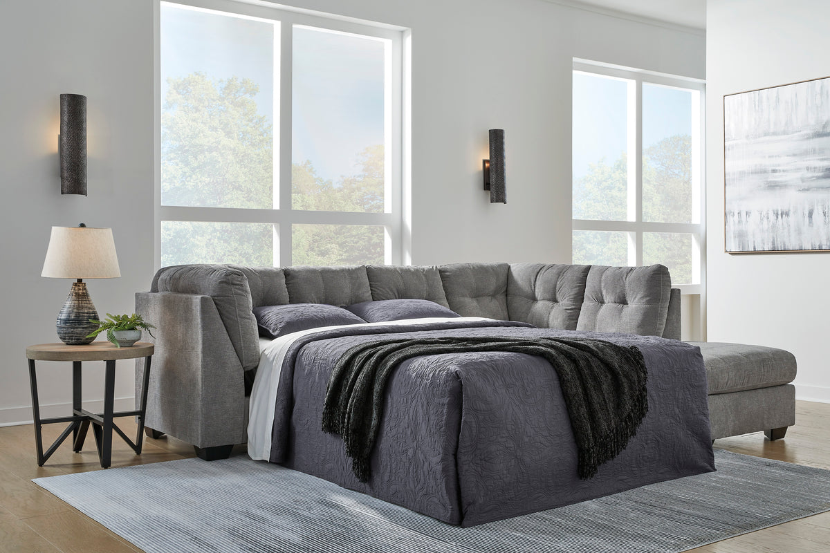 Ashley Marleton 2-Piece Sleeper Sectional with Chaise Gray Right-Facing