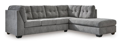 Ashley Marleton 2-Piece Sectional with Chaise Gray Right-Facing