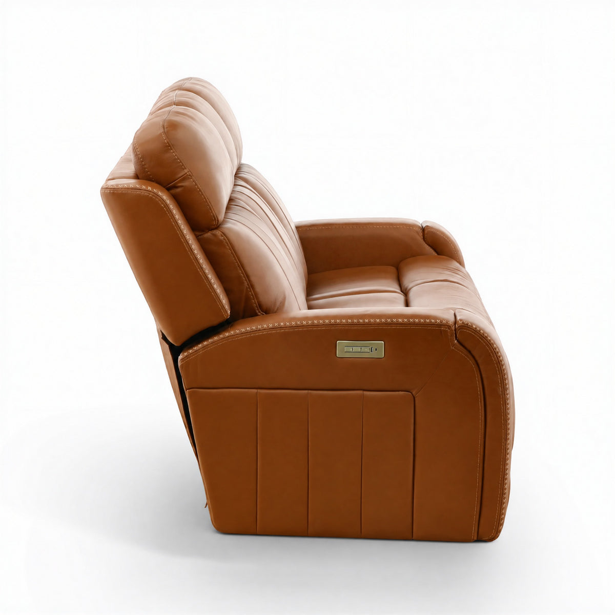 Hampton Leather Home Theater Sofa