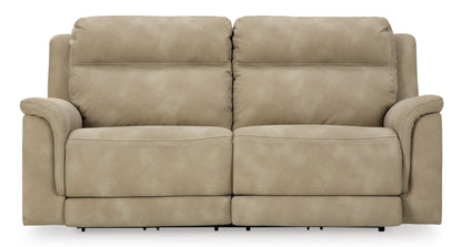 Ashley Next-Gen DuraPella Performance Fabric Dual Power Reclining Sofa Sand