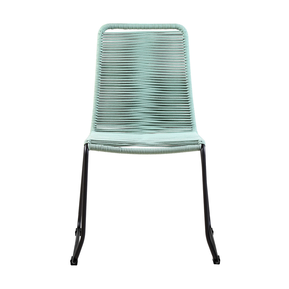 Shasta Outdoor Metal and Rope Stackable Dining Chair (Set of 2)
