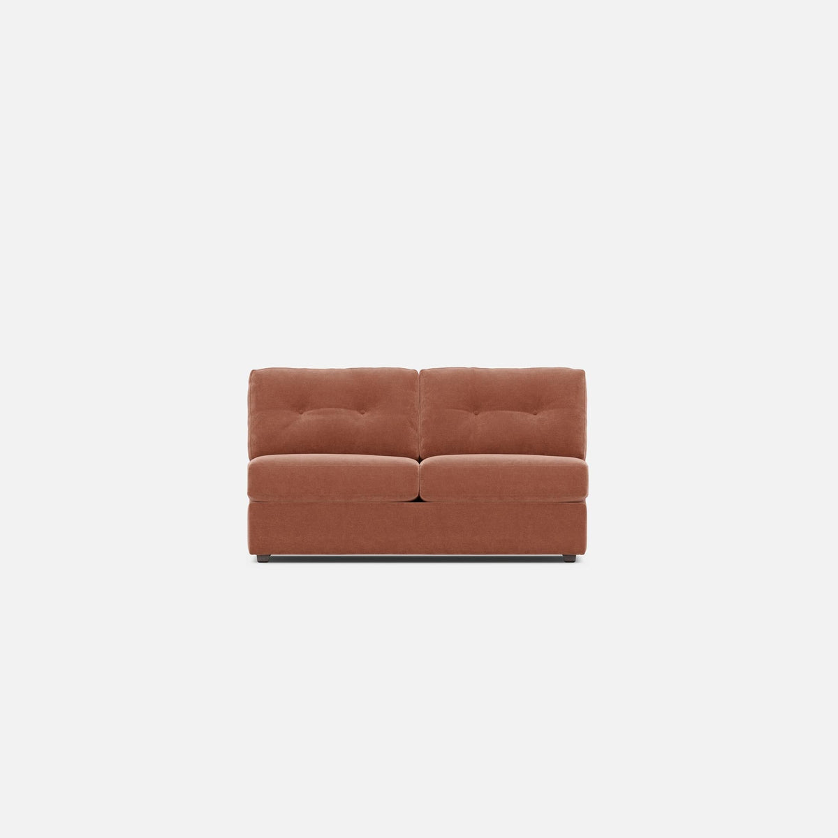 Modular One Armless Full Innerspring Sleeper Sofa Cantaloupe