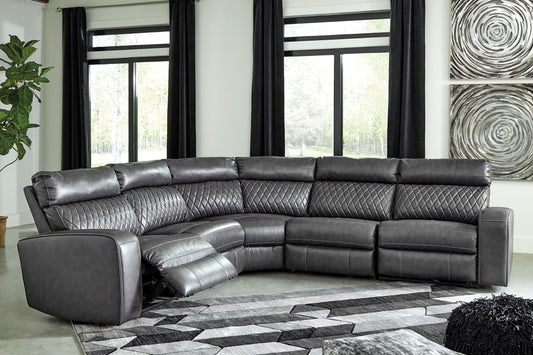 Samperstone 5-Piece Power Reclining Modular Sectional - alternate view