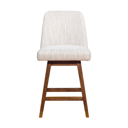 Amalie Swivel Counter Stool Beige
