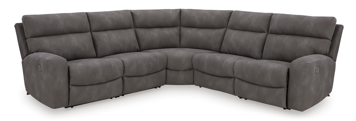 Next-Gen DuraPella 5-Piece Power Reclining Sectional Slate
