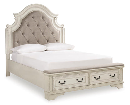 Realyn Upholstered Panel Storage Bed California King