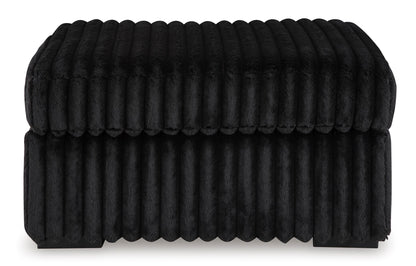 Midnight-Madness Oversized Accent Ottoman Onyx