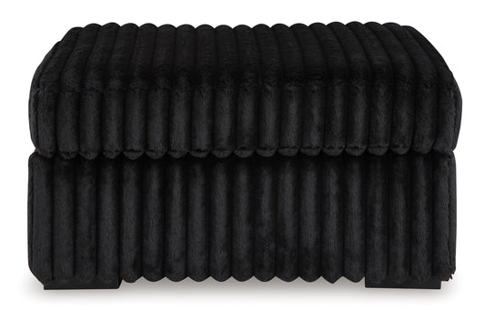 Midnight-Madness Oversized Accent Ottoman Onyx