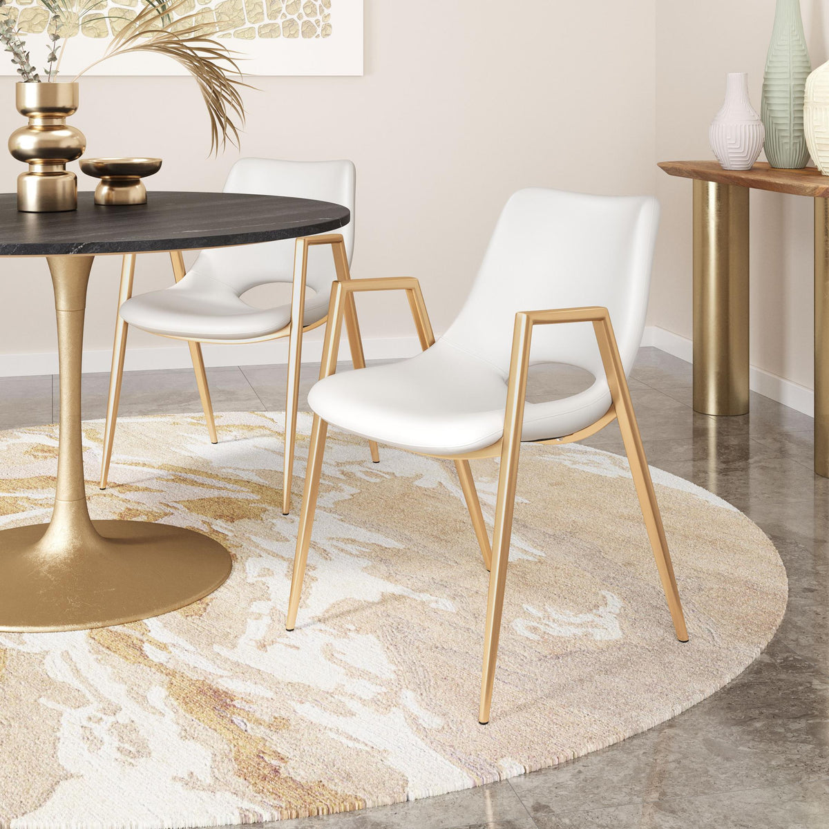 Desi Dining Chair (Set of 2) Gold