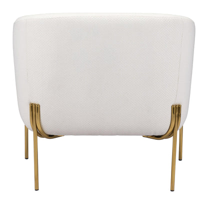 Micaela Arm Chair Ivory & Gold