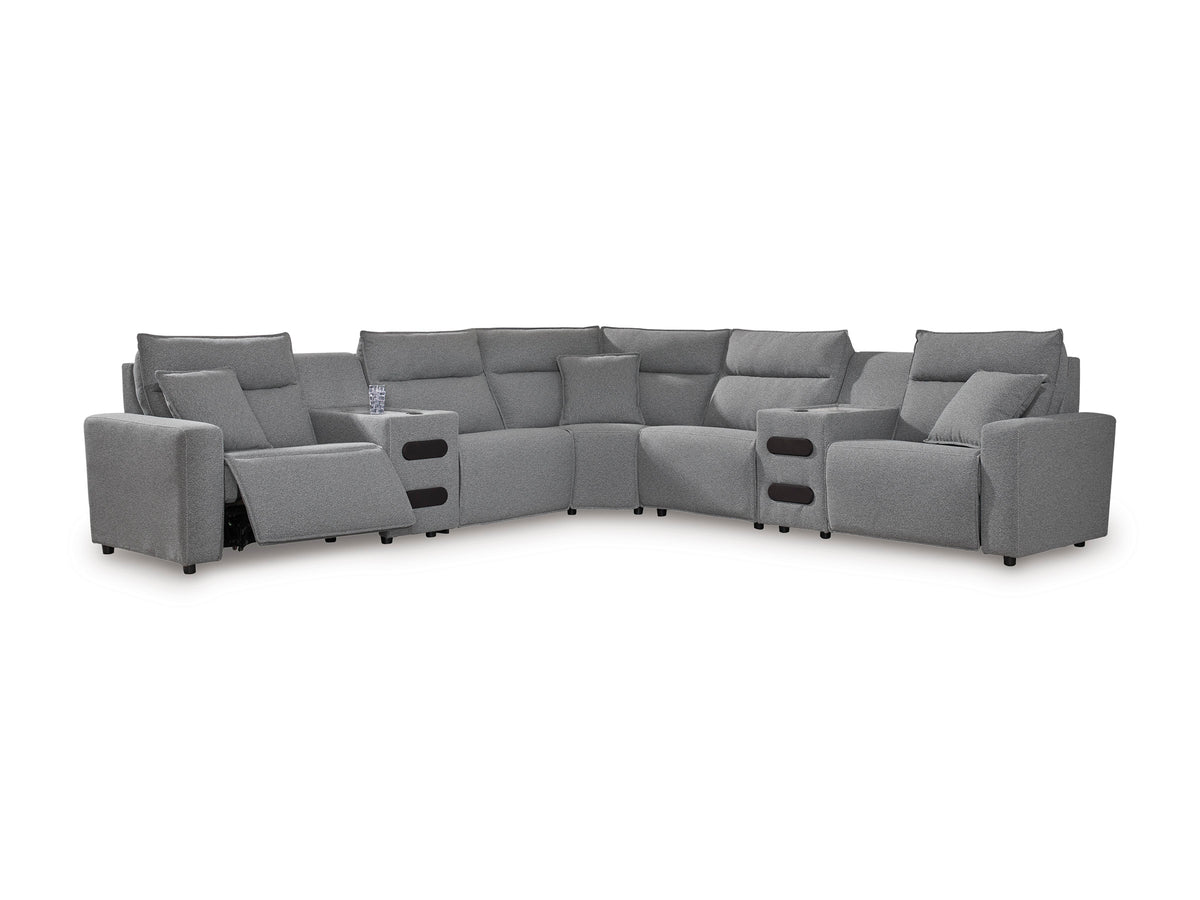 ModMax II 7-Piece Power Reclining Sectional with Audio Consoles