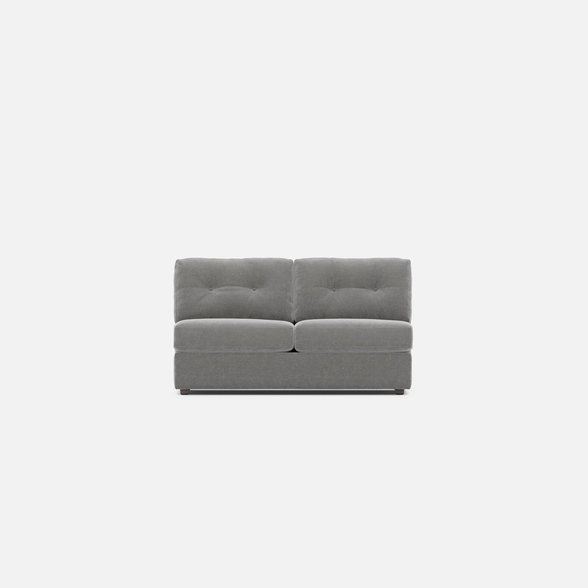 Modular One Armless Full Memory Foam Sleeper Sofa Granite