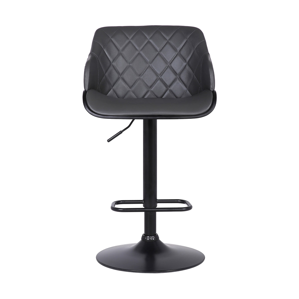 Toby Adjustable Height Swivel Bar Stool Black Black