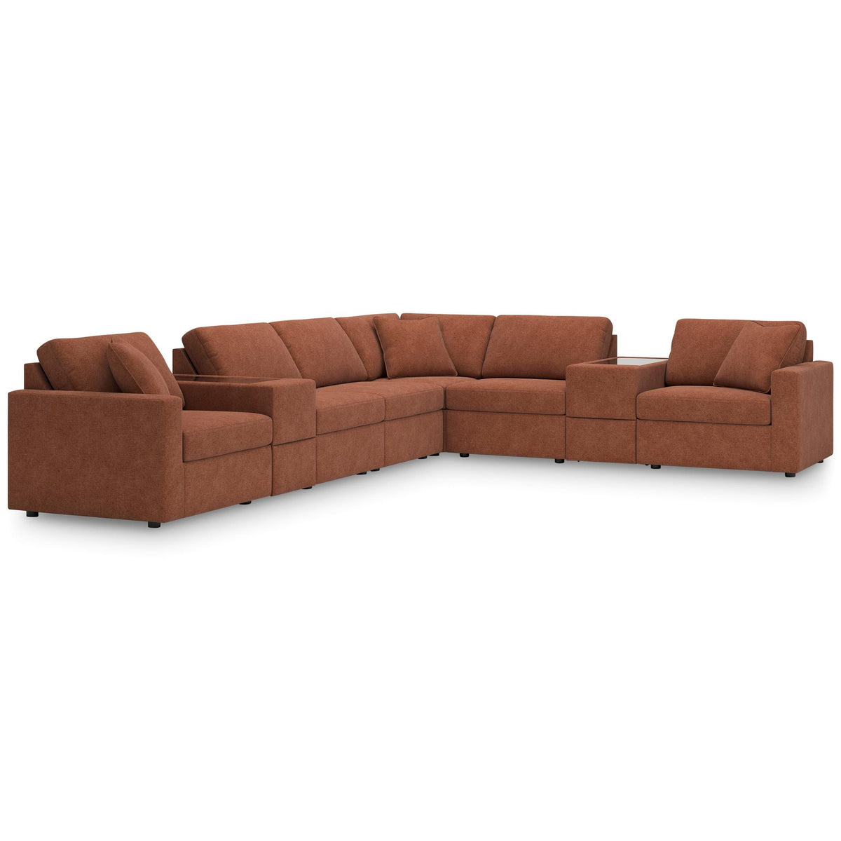 Modmax 8-Piece Sectional with Double Console Spice