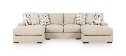 Ashley Laurelgrove 132" 3-Piece Double Chaise Sectional