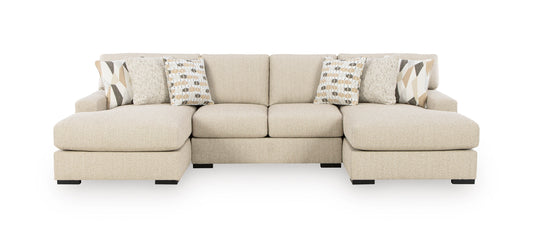 Ashley Laurelgrove 132" 3-Piece Double Chaise Sectional