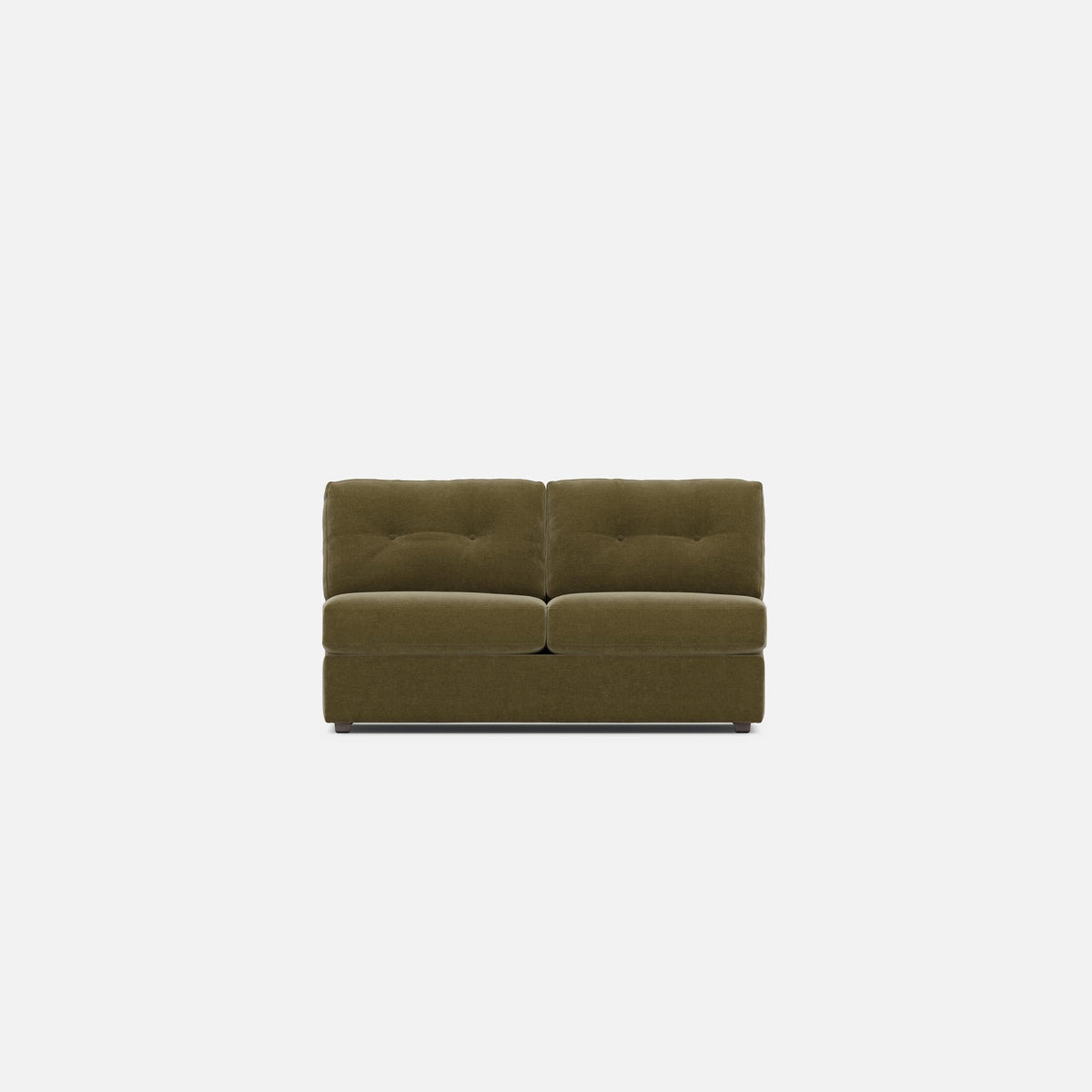 Modular One Armless Full Memory Foam Sleeper Sofa Moss