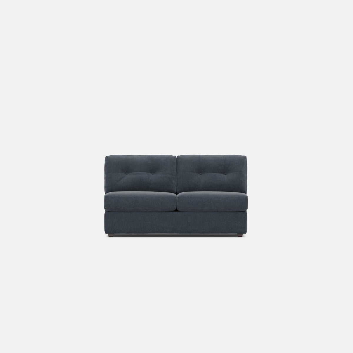 Modular One Armless Full Innerspring Sleeper Sofa Navy