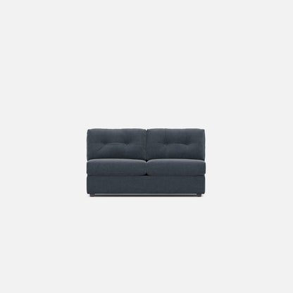 Modular One Armless Full Innerspring Sleeper Sofa Navy