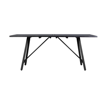 Koala and Shasta 5 Piece Dining Set in Dark Eucalyptus and Metal with Black Rope
