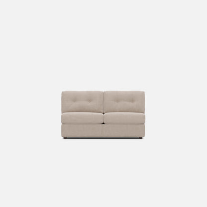 Modular One Armless Full Innerspring Sleeper Sofa Stone