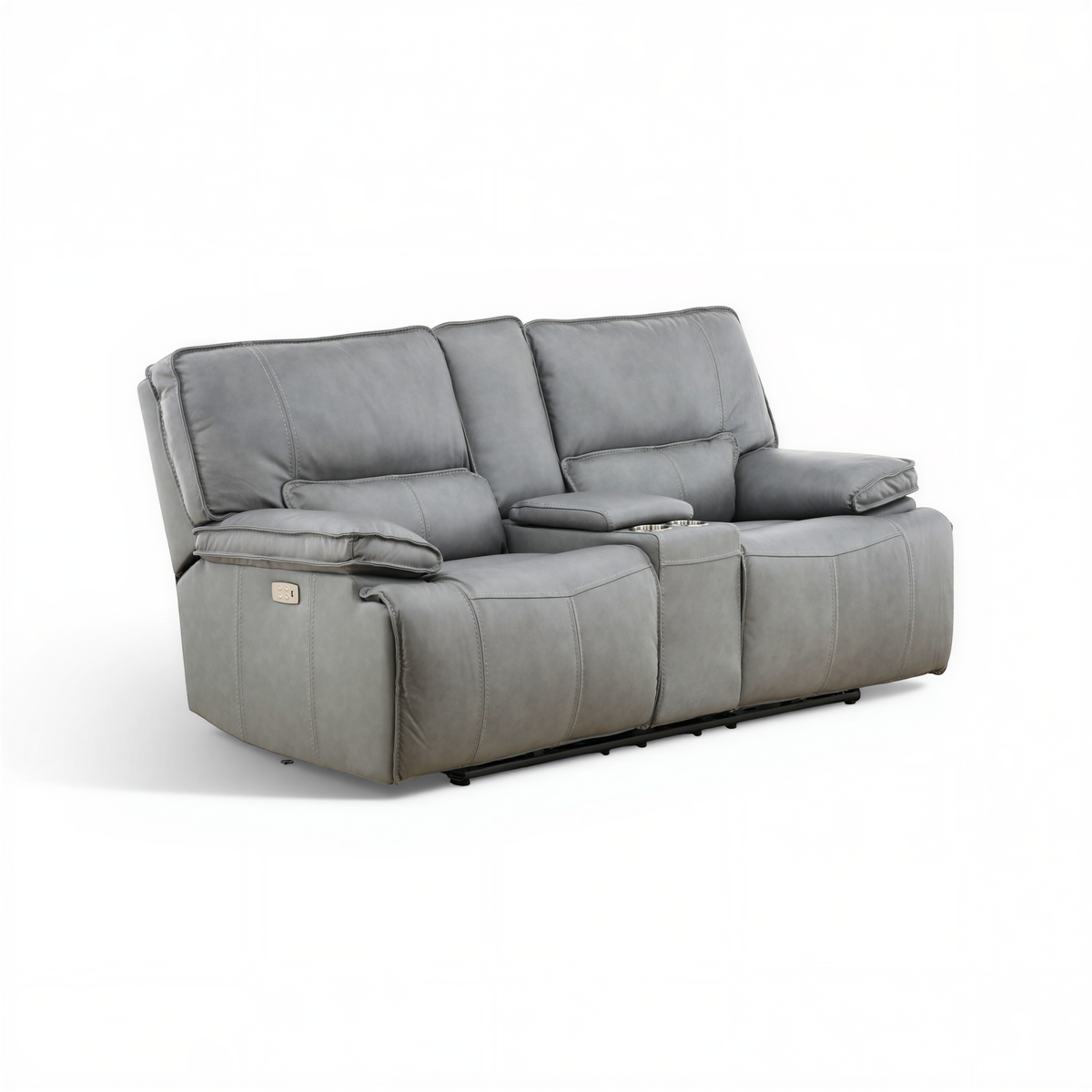 Bozeman II Leather Power Reclining Console Loveseat