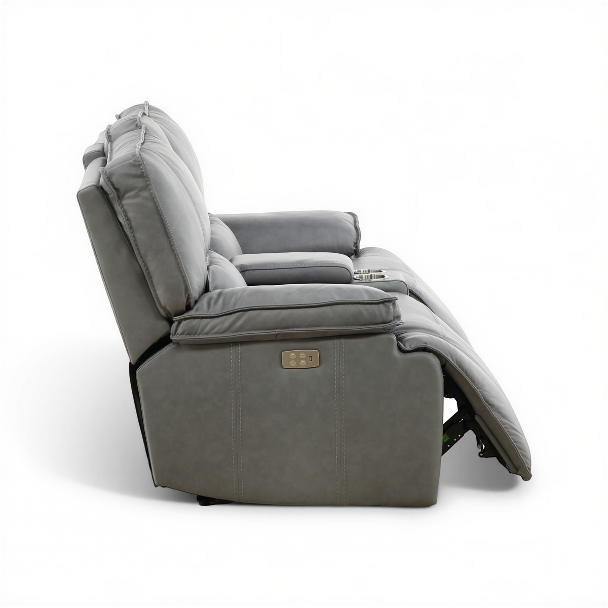 Bozeman II Leather Power Reclining Console Loveseat