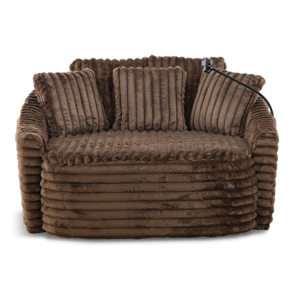 Presley Chair Chaise Chocolate