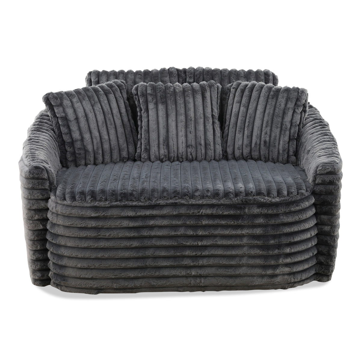 Presley Chair Chaise Charcoal