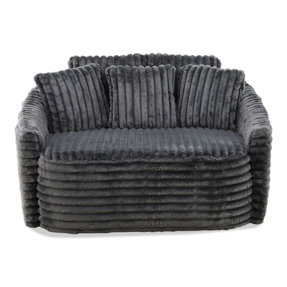 Presley Chair Chaise Charcoal