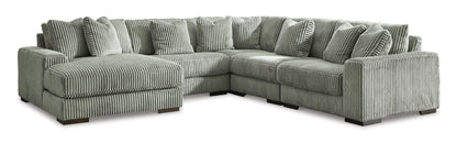Lindyn 5-Piece Fog Sectional with Chaise Left-Facing